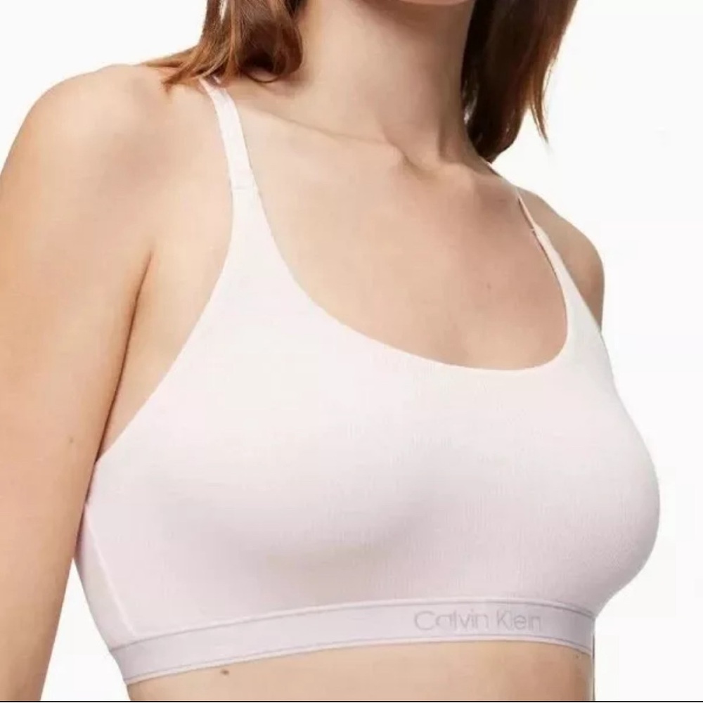 Calvin Klein Unlined Ribbed Bralette Size M